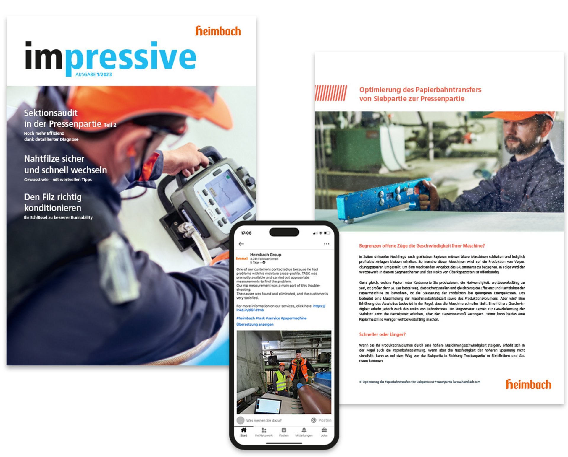 Kundenmagazin, Whitepaper und LinkedIn-Profil sind wichtige Content Marketing Kanäle von Heimbach, dem Hersteller technischer Textilien.