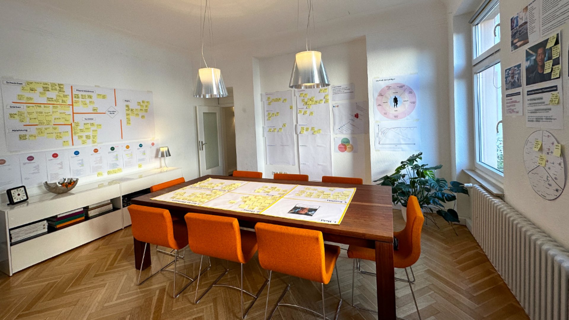 Workshop Raum in den Büros der Freunde der Klarheit.