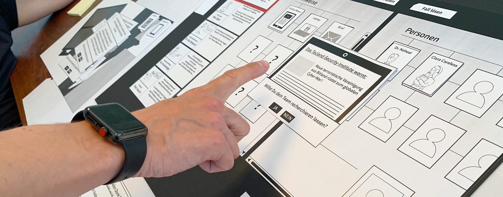 Freunde der Klarheit beim Testing eines Prototpyen.